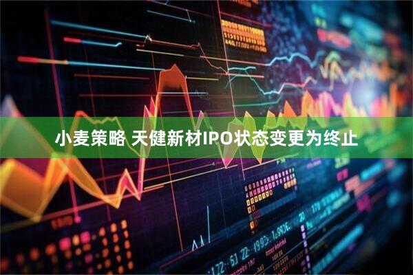 小麦策略 天健新材IPO状态变更为终止